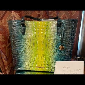 Brahmin NWT zesty green April.  Great everyday carry.  Roomy enough for laptops